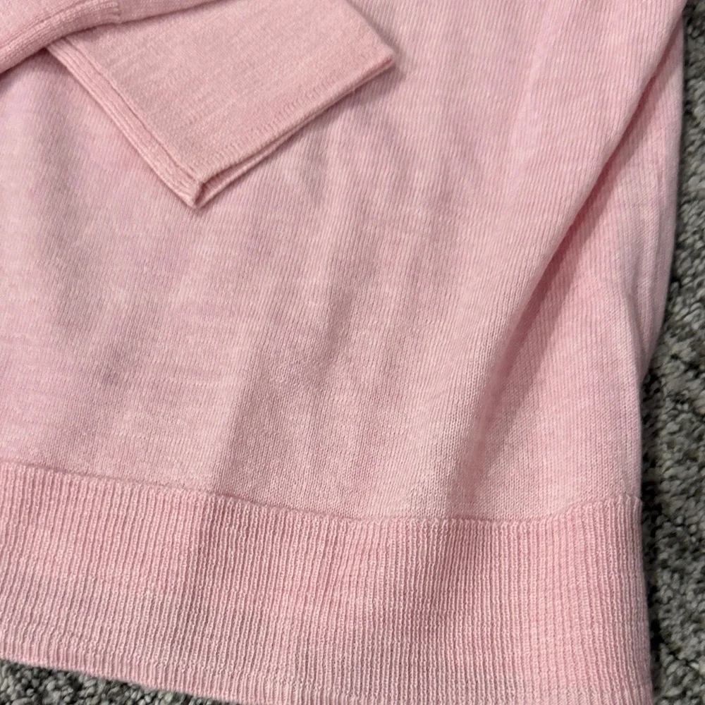 J. Crew Pink Crew Neck Merino Wool Sweater - Picture 6 of 7